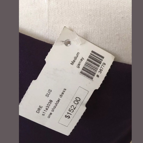 NWT Susana Monaco One Shoulder Mini Dress - Picture 4 of 4